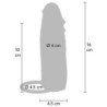 GET REAL - FUNDA DE SILICONA HIDRATADA PARA PENE COLOR CARAMELO 16 CM