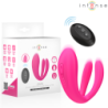 INTENSE - JULIA VIBRADOR DOBLE CON PINZA Y ESTIMULADOR, CONTROL REMOTO