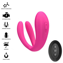 INTENSE - JULIA VIBRADOR DOBLE CON PINZA Y ESTIMULADOR, CONTROL REMOTO