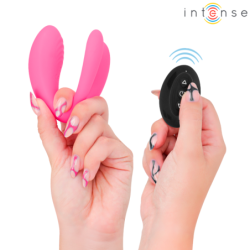 INTENSE - JULIA VIBRADOR DOBLE CON PINZA Y ESTIMULADOR, CONTROL REMOTO