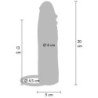 GET REAL - FUNDA DE SILICONA HIDRATADA PARA PENE COLOR CARAMELO 20 CM