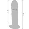 GET REAL - DONG DE TPE DE DOBLE DENSIDAD GRUESO DE LUJO DE 23 CM