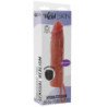 GET REAL - FUNDA HYDRATED SKIN DE SILICONA CON VIBRACIÓN PARA PENE CARAMELO 20 CM