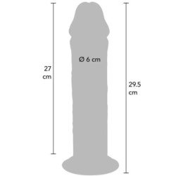 GET REAL - DONG DE TPE DE DOBLE DENSIDAD GRUESO DE LUJO 29,5 CM