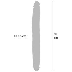 GET REAL - DILDO DE SILICONA DE DOBLE EXTREMO COLOR CARAMELO 35 CM
