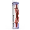 GET REAL - DILDO DE SILICONA DE DOBLE EXTREMO COLOR CARAMELO 40 CM