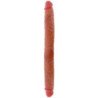 GET REAL - DILDO DE SILICONA DE DOBLE EXTREMO COLOR CARAMELO 46 CM