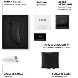 LELO - SONA 3 CRUISE SONIC MASAJEADOR CLITORAL NEGRO