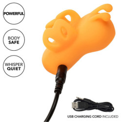 CALEXOTICS - NEON VIBES EL ESTIMULADOR DE DEDOS CON VIBRACIONES ZUMBADAS 10 VIBRACIONES NARANJA