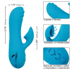 CALEXOTICS - VIBRADOR Y ESTIMULADOR SEDUCTOR SUNSET BEACH 10 FUNCIONES AZUL