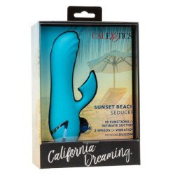 CALEXOTICS - VIBRADOR Y ESTIMULADOR SEDUCTOR SUNSET BEACH 10 FUNCIONES AZUL