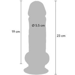 GET REAL - PENE REALISTA DE LUJO CON TESTÍCULOS EXTRA GRUESO DE 23 CM