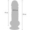 GET REAL - PENE REALISTA DE LUJO CON TESTÍCULOS EXTRA GRUESO DE 23 CM