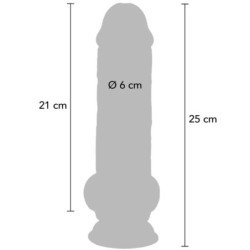 GET REAL - PENE REALISTA DE LUJO CON TESTÍCULOS EXTRA GRUESO DE 25 CM