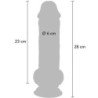 GET REAL - PENE REALISTA DE LUJO CON TESTÍCULOS EXTRA GRUESO DE 28 CM
