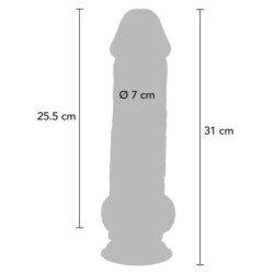 GET REAL - PENE REALISTA DE LUJO CON TESTÍCULOS EXTRA GRUESO DE 31 CM