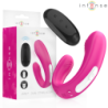 INTENSE - JANET - ESTIMULADOR Y VIBRADOR DOBLE EN FORMA DE U CON CONTROL REMOTO, COLOR ROSA