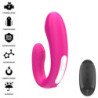 INTENSE - JANET - ESTIMULADOR Y VIBRADOR DOBLE EN FORMA DE U CON CONTROL REMOTO, COLOR ROSA
