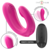 INTENSE - JANET - ESTIMULADOR Y VIBRADOR DOBLE EN FORMA DE U CON CONTROL REMOTO, COLOR ROSA