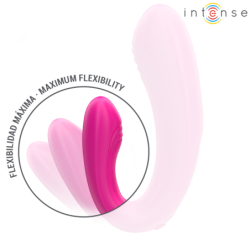 INTENSE - JANET - ESTIMULADOR Y VIBRADOR DOBLE EN FORMA DE U CON CONTROL REMOTO, COLOR ROSA