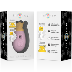 INTENSO - ESTIMULADOR DEL CLÍTORIS CON 10 MODOS DE SUCCIÓN Y LAMIDAS - ROSA
