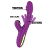 INTENSE - VIBRADOR MULTIFUNCIÓN RECARGABLE ATENEO CON 7 VIBRACIONES, LENGUA OSCILANTE Y SUCCIÓN PÚRPURA