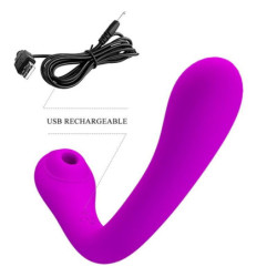 PRETTY LOVE - VIBRADOR Y SUCTOR CLÍTORAL ALEX LILAC