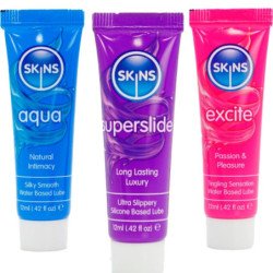 SKINS - KIT DE LUBRICANTES VITAL AQUA, SUPERSLIDE Y EXCITE 3 x 12 ML