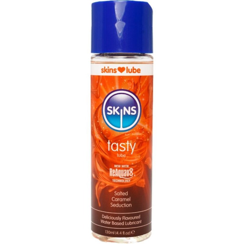 SKINS - DELICIOSO LUBRICANTE A BASE DE AGUA CON SABOR A CARAMELO SALADO 130 ML
