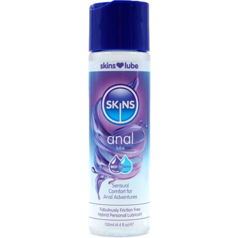 SKINS - LUBRICANTE ANAL HÍBRIDO A BASE DE AGUA Y SILICONA 130 ML
