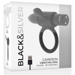 BLACK&SILVER - ANILLO RECARGABLE CAMERON BLACK