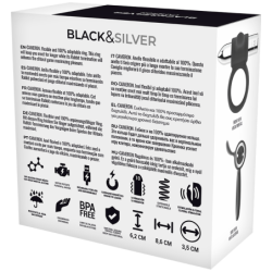 BLACK&SILVER - ANILLO RECARGABLE CAMERON DE PLATA