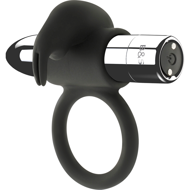 BLACK&SILVER - ANILLO RECARGABLE BURTON CON 10 MODOS DE VIBRACIÓN