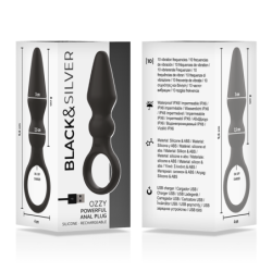 BLACK&SILVER - TAPÓN ANAL DE SILICONA POTENTE OZZY