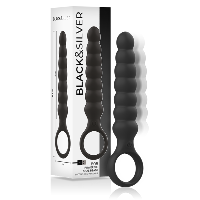 BLACK&SILVER - DILATADOR ANAL DE SILICONA POTENTE BOB