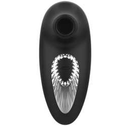 BLACK&SILVER - DRAKE DELUXE VIBRADOR DE SUCCIÓN RECARGABLE DE SILICONA NEGRO