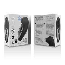BLACK&SILVER - DRAKE DELUXE VIBRADOR DE SUCCIÓN RECARGABLE DE SILICONA NEGRO