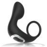 BLACK&SILVER - MASAJEADOR ANAL RECARGABLE DE SILICONA NEGRA CON CONTROL REMOTO