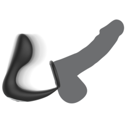 BLACK&SILVER - MASAJEADOR ANAL RECARGABLE DE SILICONA NEGRA CON CONTROL REMOTO