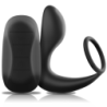 BLACK&SILVER - MASAJEADOR ANAL RECARGABLE DE SILICONA NEGRA CON CONTROL REMOTO