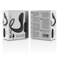 BLACK&SILVER - MASAJEADOR ANAL RECARGABLE DE SILICONA NEGRA CON CONTROL REMOTO