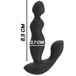 BLACK&SILVER - CORA CON TAPÓN ANAL DE SILICONA Y CONTROL REMOTO