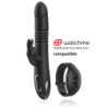BLACK&SILVER - VIBRADOR KENJI UP & DOWN CONEJO + CONTROL REMOTO WATCHME