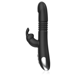 BLACK&SILVER - VIBRADOR KENJI UP & DOWN CONEJO + CONTROL REMOTO WATCHME