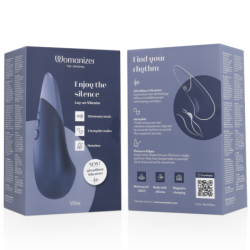 WOMANIZER - VIBE VIBRADOR LAY-ON SILENCIOSO AZUL OSCURO