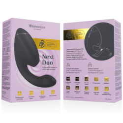 WOMANIZER - DUO NEXT ESTIMULADOR DOBLE DE CLITORAL Y PUNTO G NEGRO