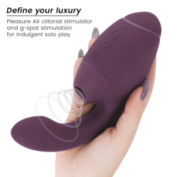 WOMANIZER - DUO NEXT ESTIMULADOR DOBLE DE CLITORAL Y PUNTO G MORADO OSCURO