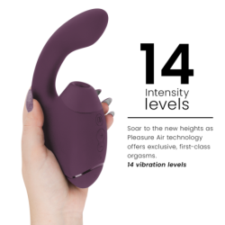 WOMANIZER - DUO NEXT ESTIMULADOR DOBLE DE CLITORAL Y PUNTO G MORADO OSCURO