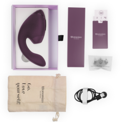 WOMANIZER - DUO NEXT ESTIMULADOR DOBLE DE CLITORAL Y PUNTO G MORADO OSCURO