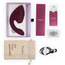 WOMANIZER - DUO NEXT ESTIMULADOR DOBLE DE CLITORAL Y PUNTO G ROSA OSCURO
